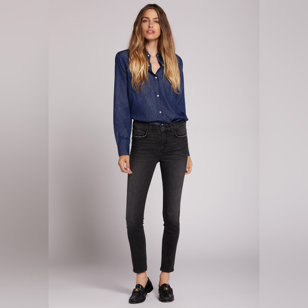 Current/Elliot The Stilleto Black Cardiff Denim Skinny Jeans 27